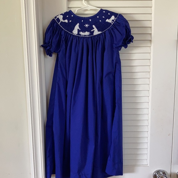 3 matching pleated Christmas dress 12M, 4T, and 5T - Picture 3 of 9